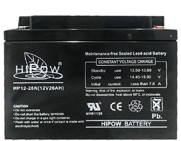 HIPOW Battery HP12-26 พิกัด 12V 26Ah – Thaihoshi Co., Ltd.
